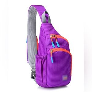 Lecxci Waterproof Purple Sling Bag Outdoor Gorpcore Crossbody Bag